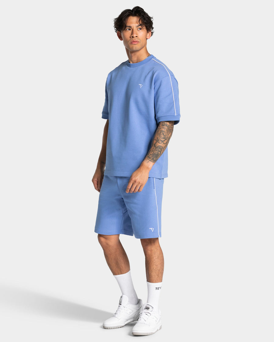T-shirt oversize Contrastline « Azure »