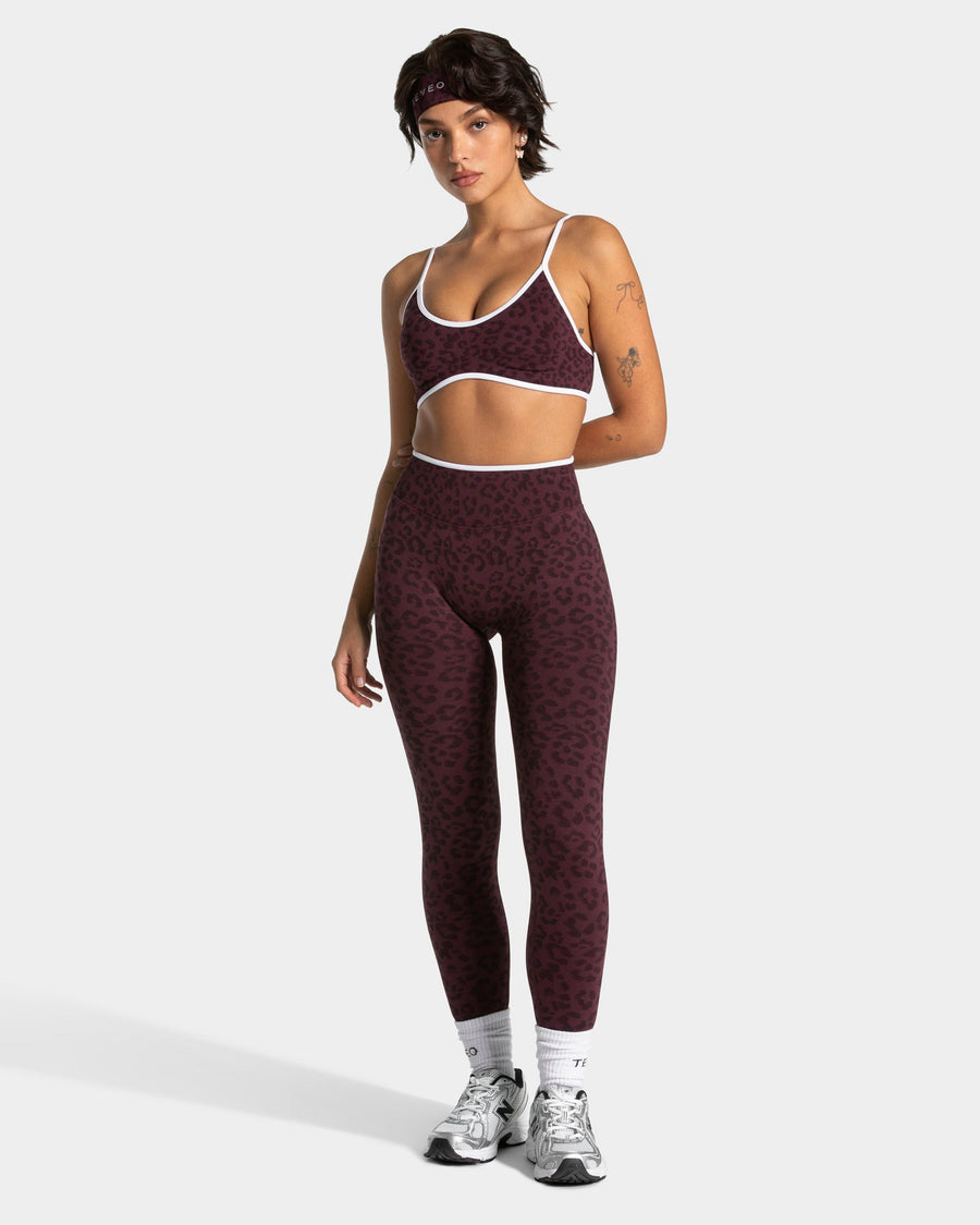 Brassière Contrastline « léopard Merlot »