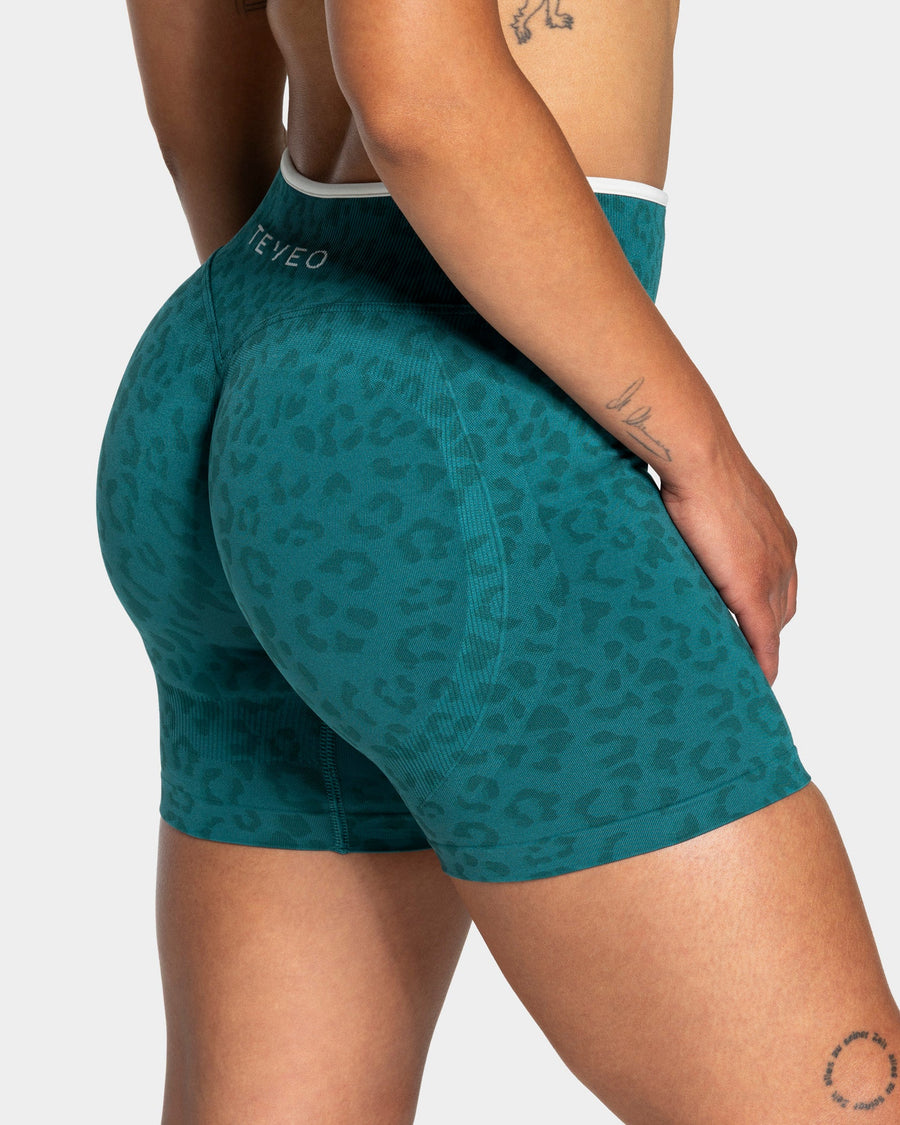 Short Sculpt Scrunch Contrastline « Léopard Petrol »