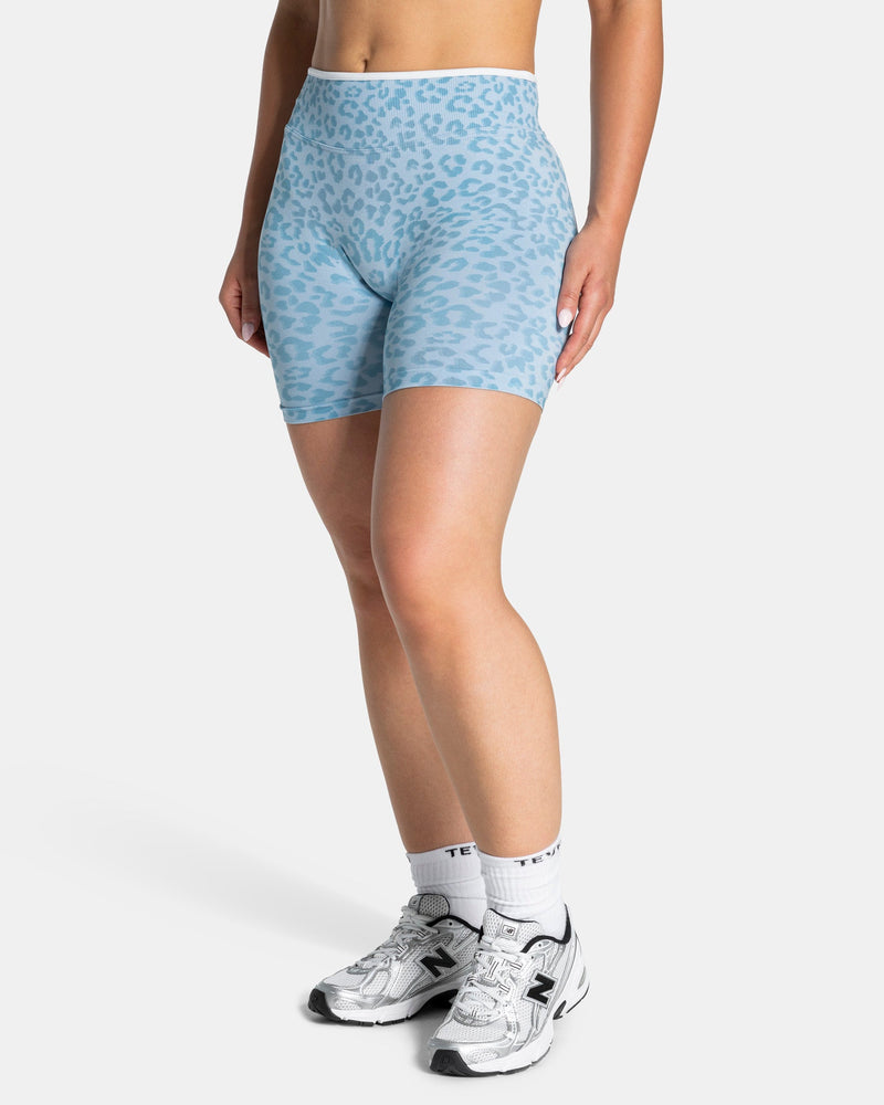 Short Contrastline « Léopard bleu layette »