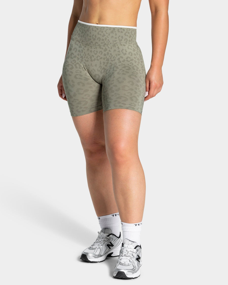 Short Contrastline « Léopard kaki »