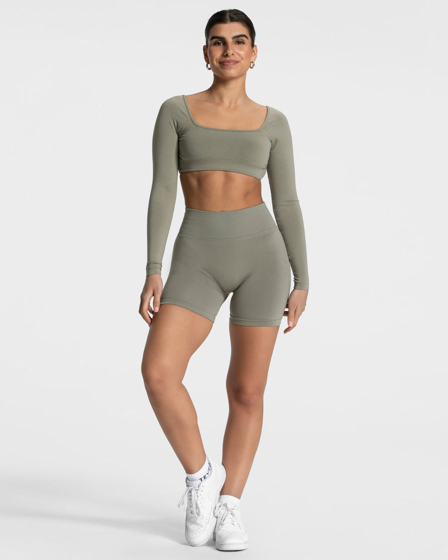 Short Femme Sculpt Scrunch « kaki »