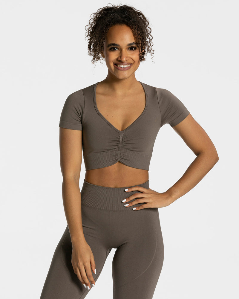 Crop Top Focus « taupe »