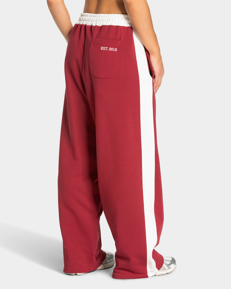 Pantalon de jogging Wide Leg Football « Cranberry »