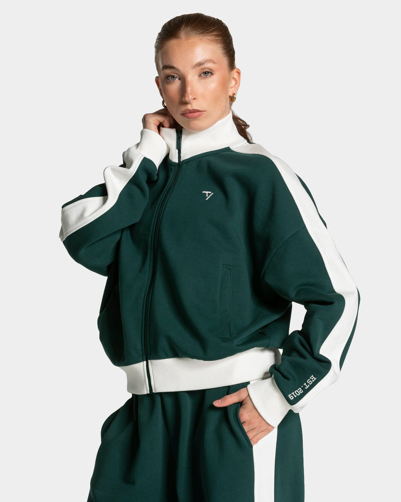 Veste de sport zippée Football « Vert foncé »