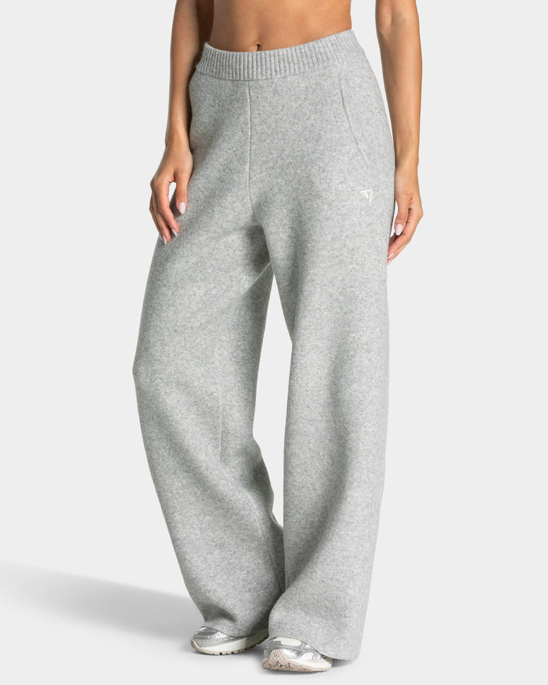 Pantalon jambe droite Knit « Gris chiné »