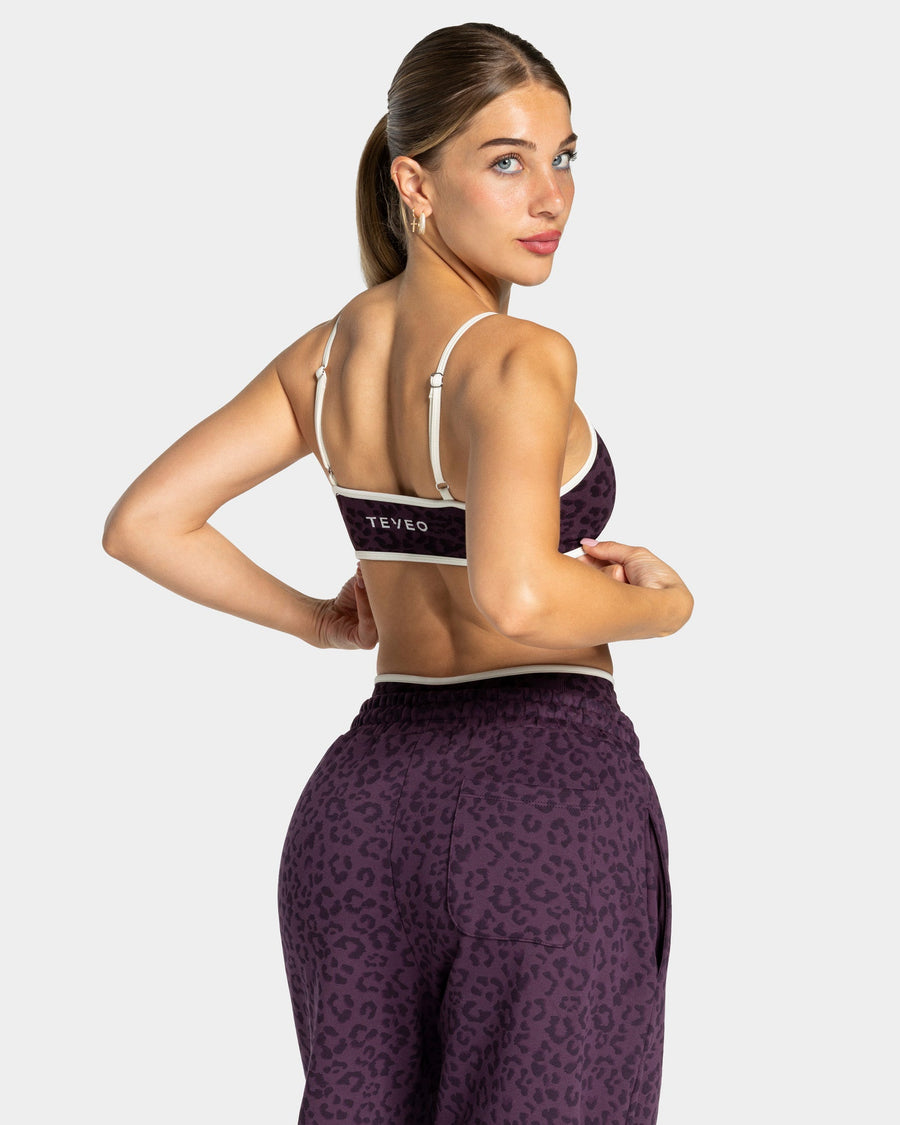 Brassière Contrastline « Léopard Blackberry »