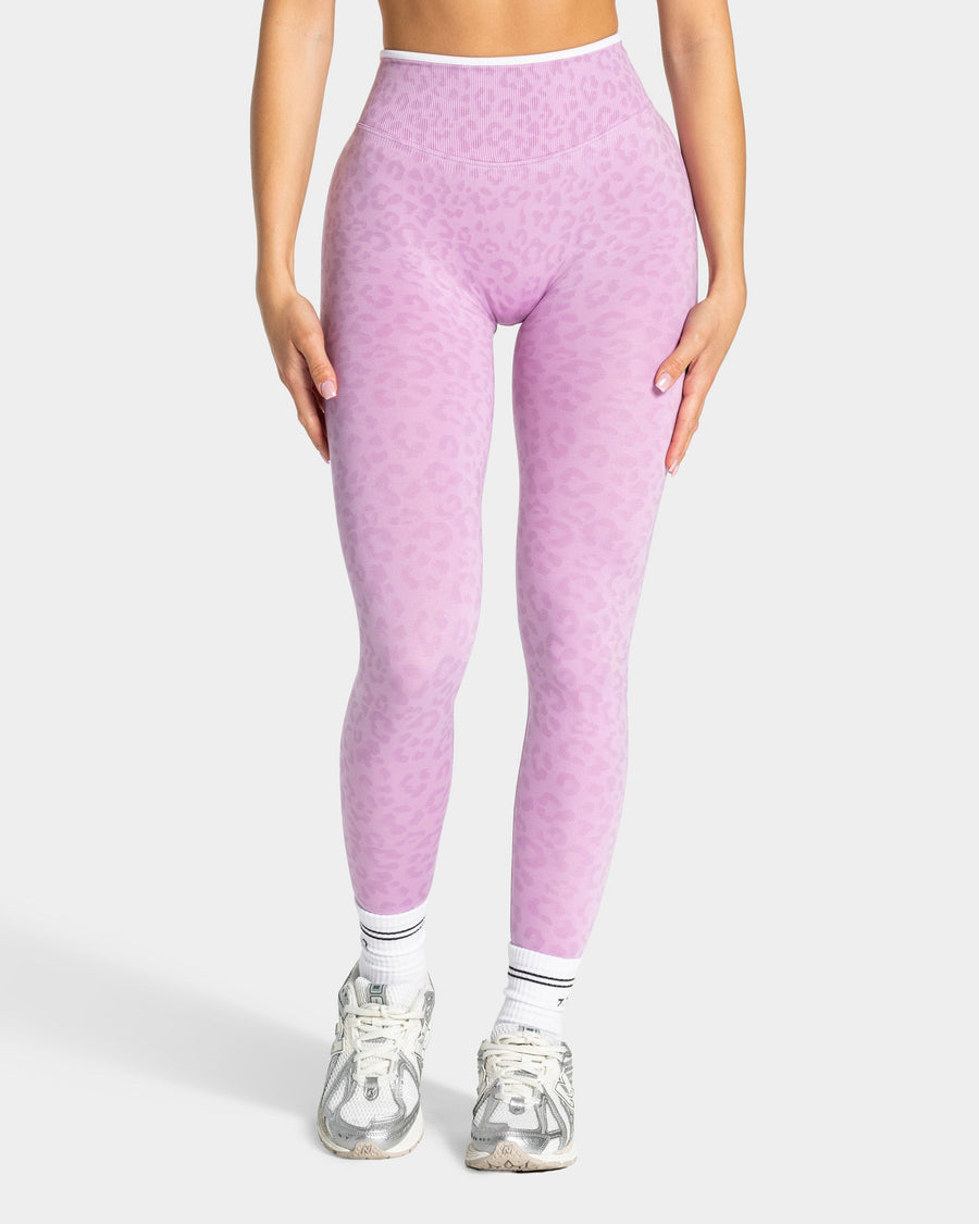 Legging Contrastline « Léopard orchidée »