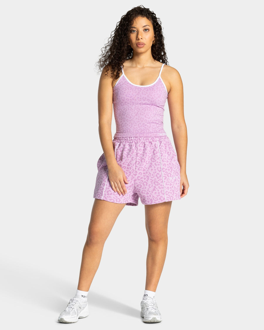 Short oversize Contrastline « Léopard orchidée »