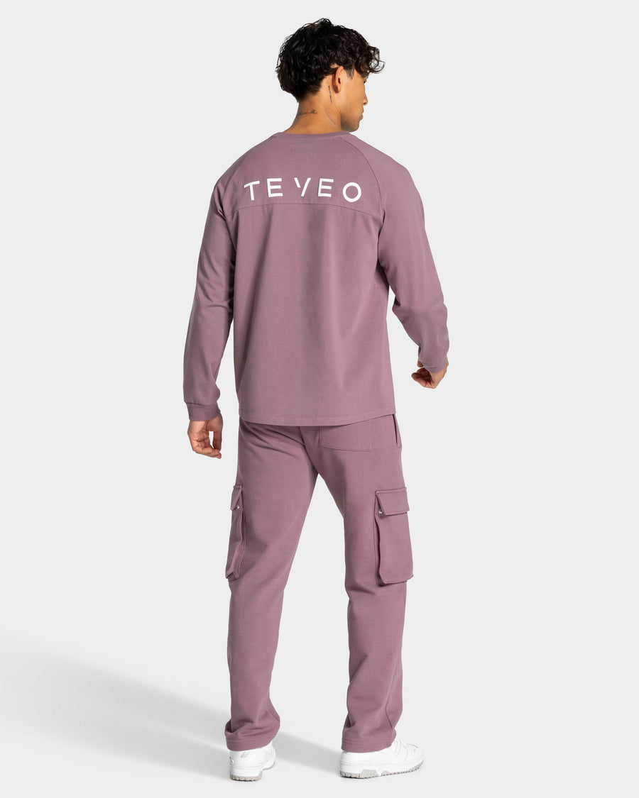 Pantalon de jogging cargo jambe large Lift « Mauve »