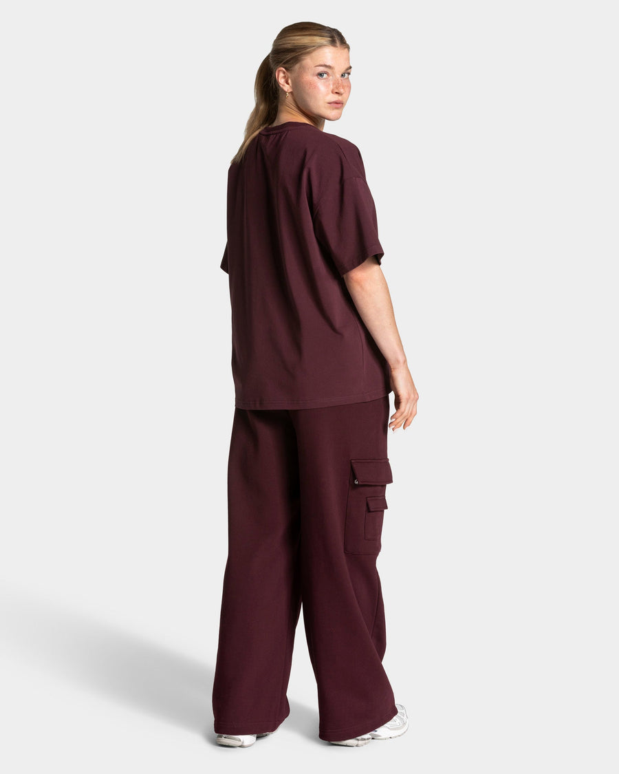 Pantalon de jogging cargo jambe large Lift « Merlot »