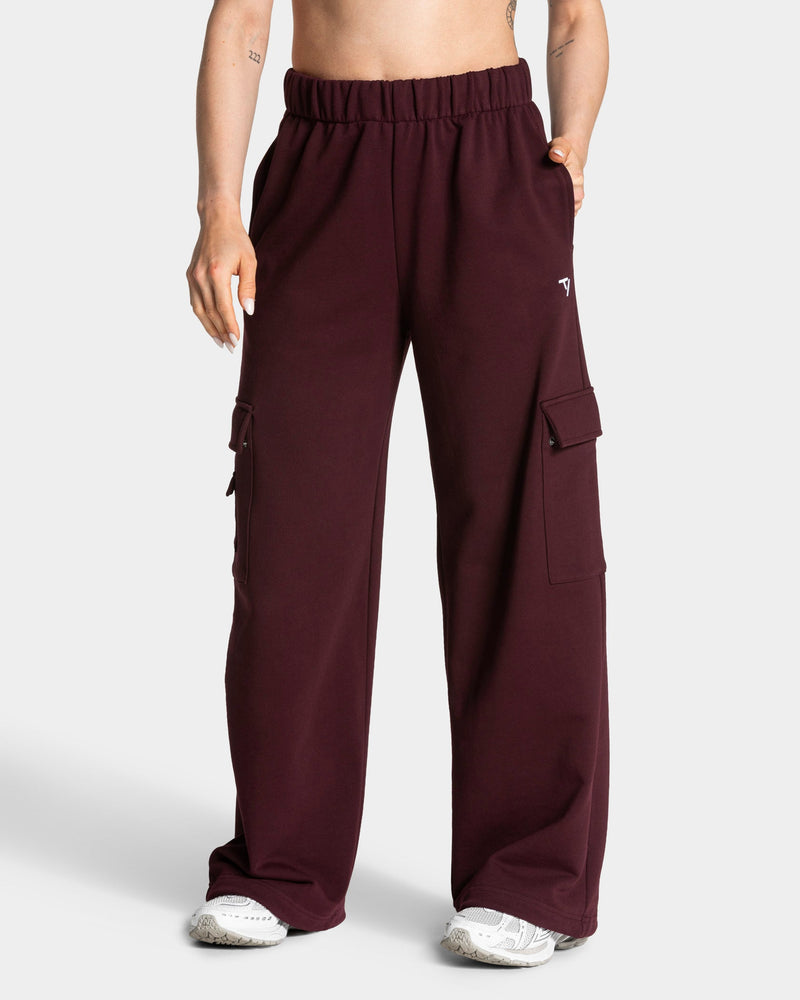 Pantalon de jogging cargo jambe large Lift « Merlot »