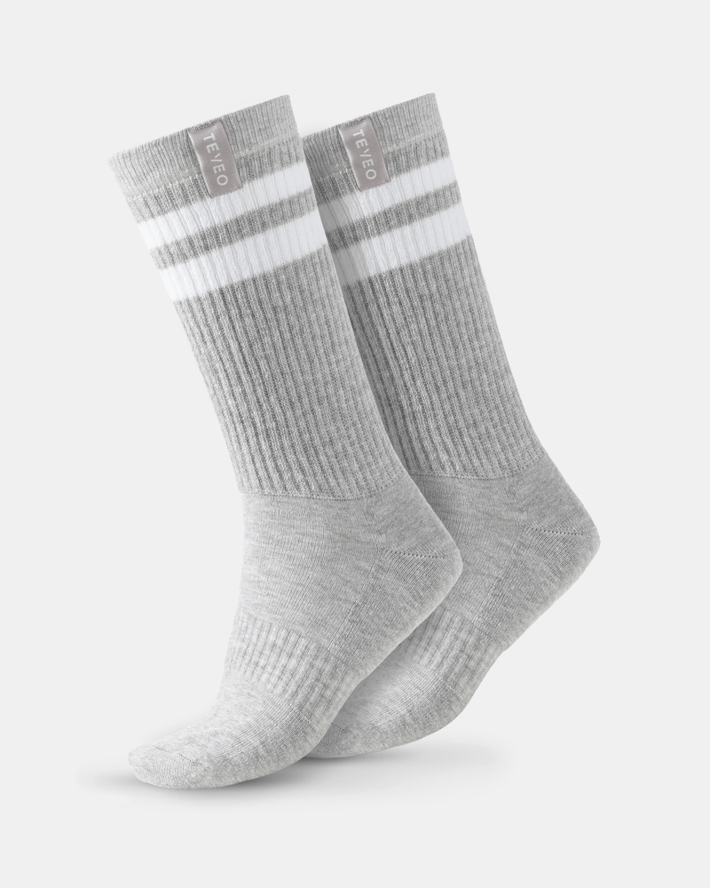 Chaussettes XXL Lift (2 paires) « gris clair/blanc »