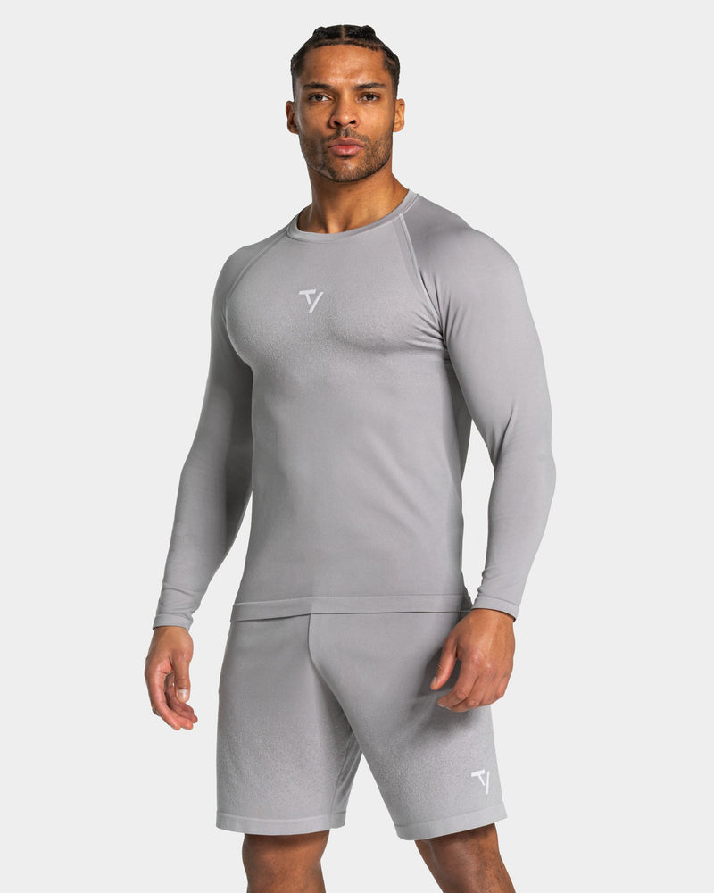 Haut à manches longues Seamless Lift « gris clair »