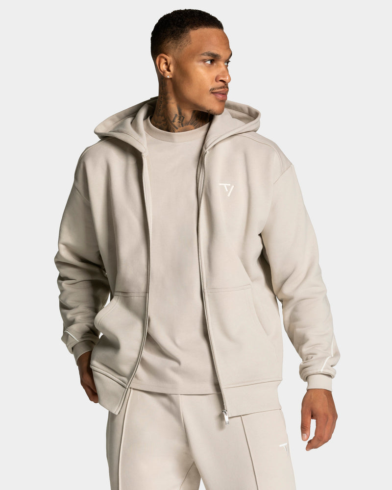 Veste de sport zippée Contrastline « Cream »