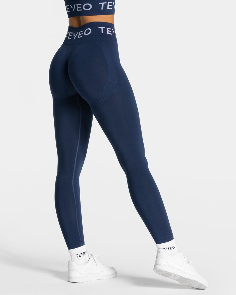 Legging Covert Scrunch Signature « Bleu foncé »