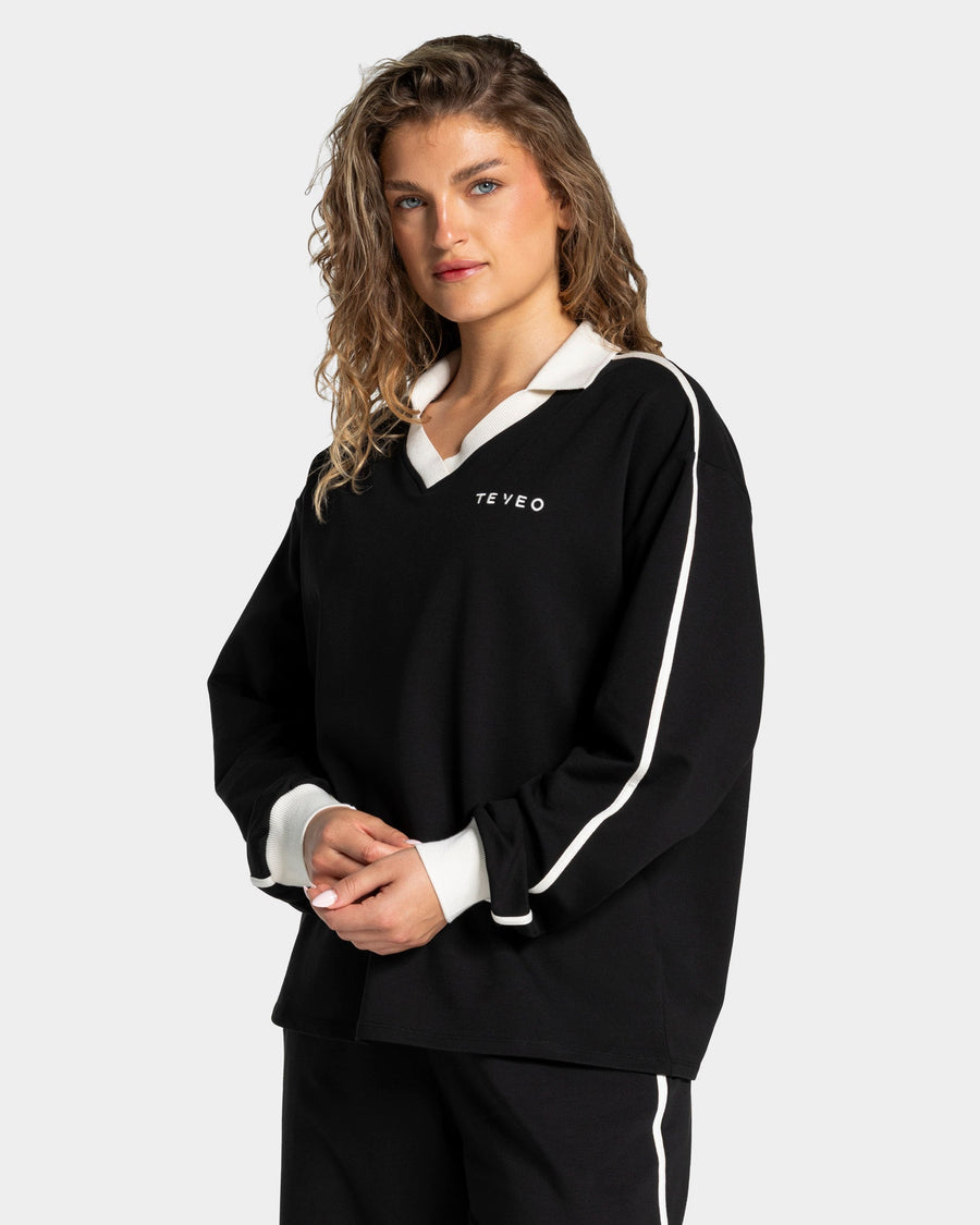 Polo à manches longues Soft « Noir »