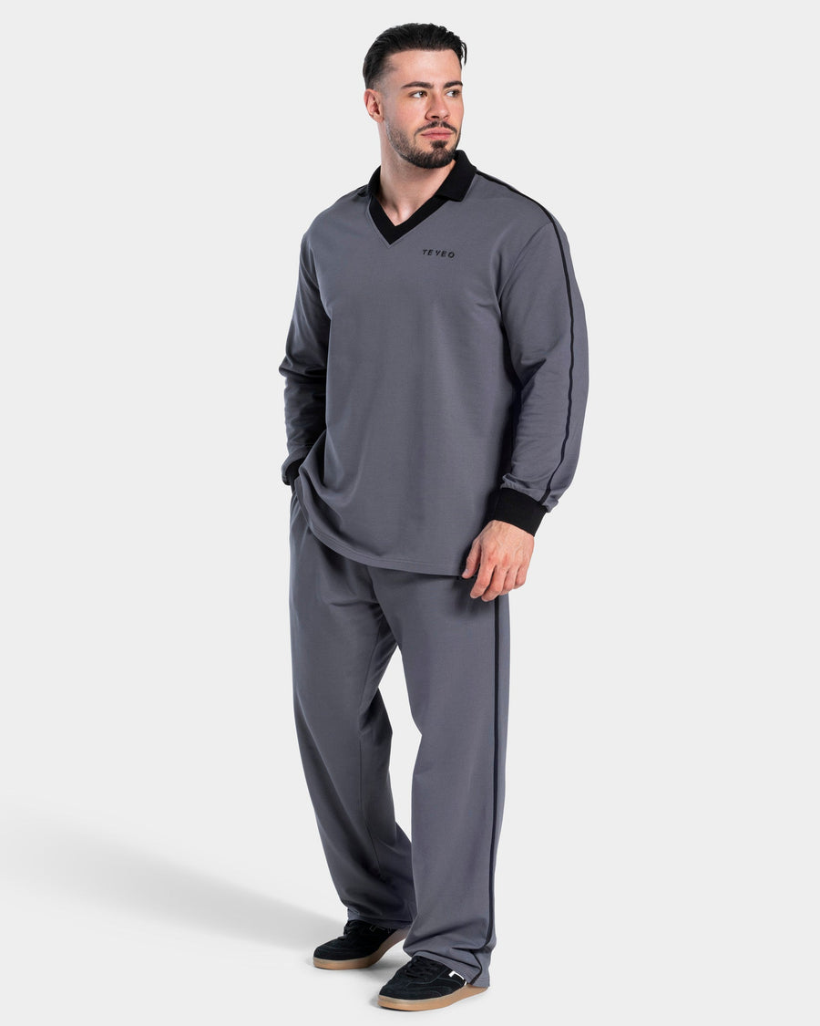 Polo à manches longues Soft « graphite »