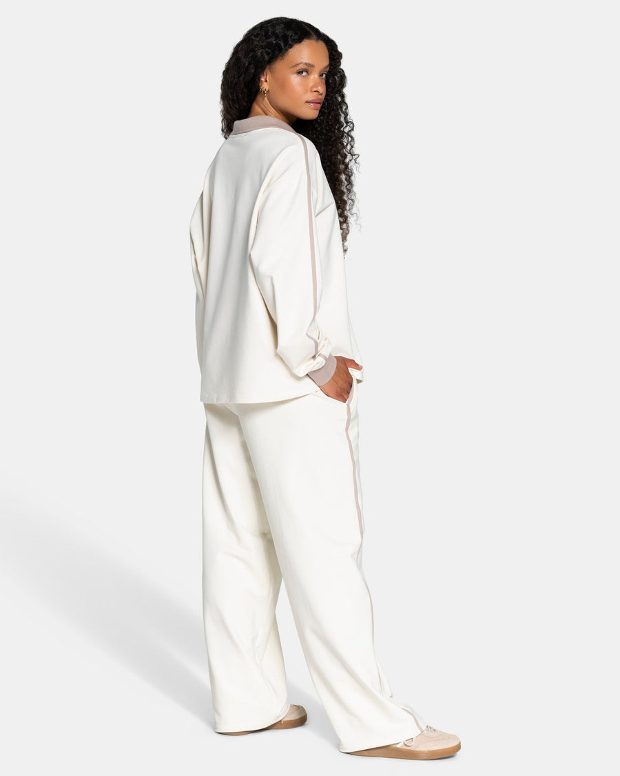 Pantalon de jogging Wide Leg standard Soft « Blanc cassé »