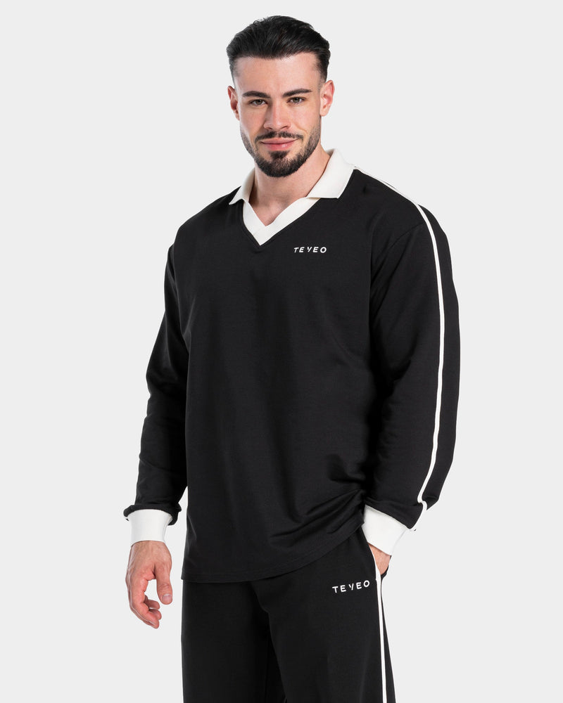 Polo à manches longues Soft « Noir »