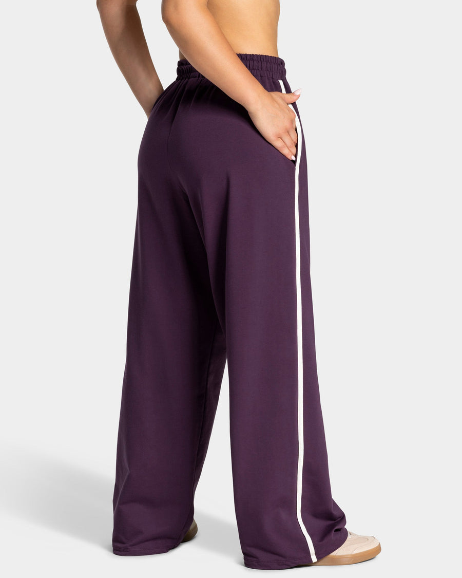 Pantalon de jogging Wide Leg coupe longue Soft « Blackberry »