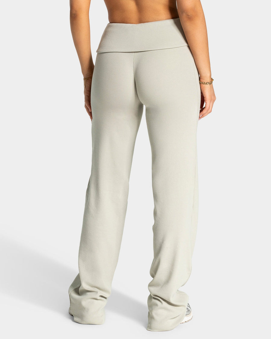 Pantalon côtelé à jambe droite standard Soft Foldover « pistache »