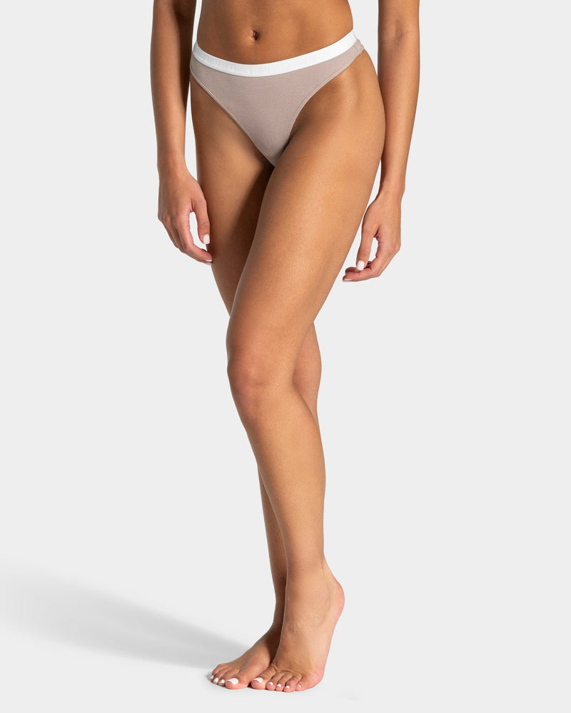 Tanga côtelé Soft « Cappuccino »