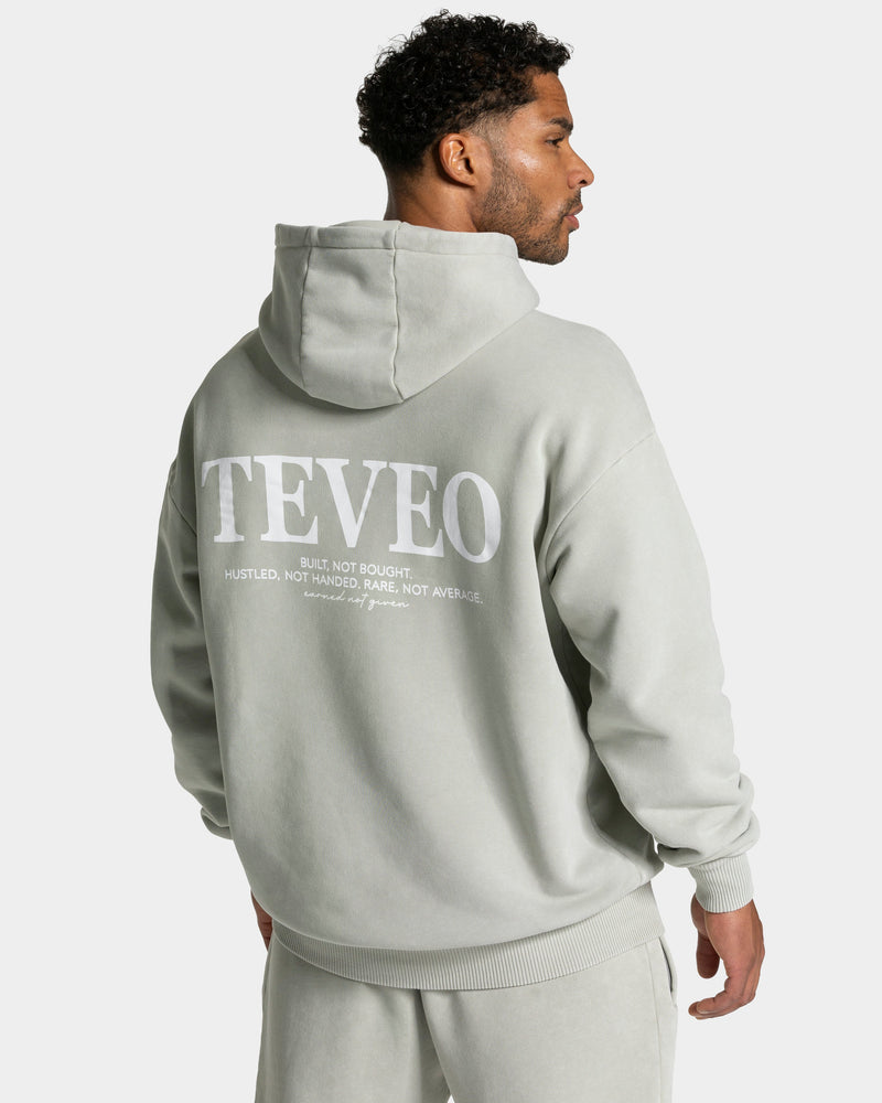 Sweat à capuche Acid « vert sauge »