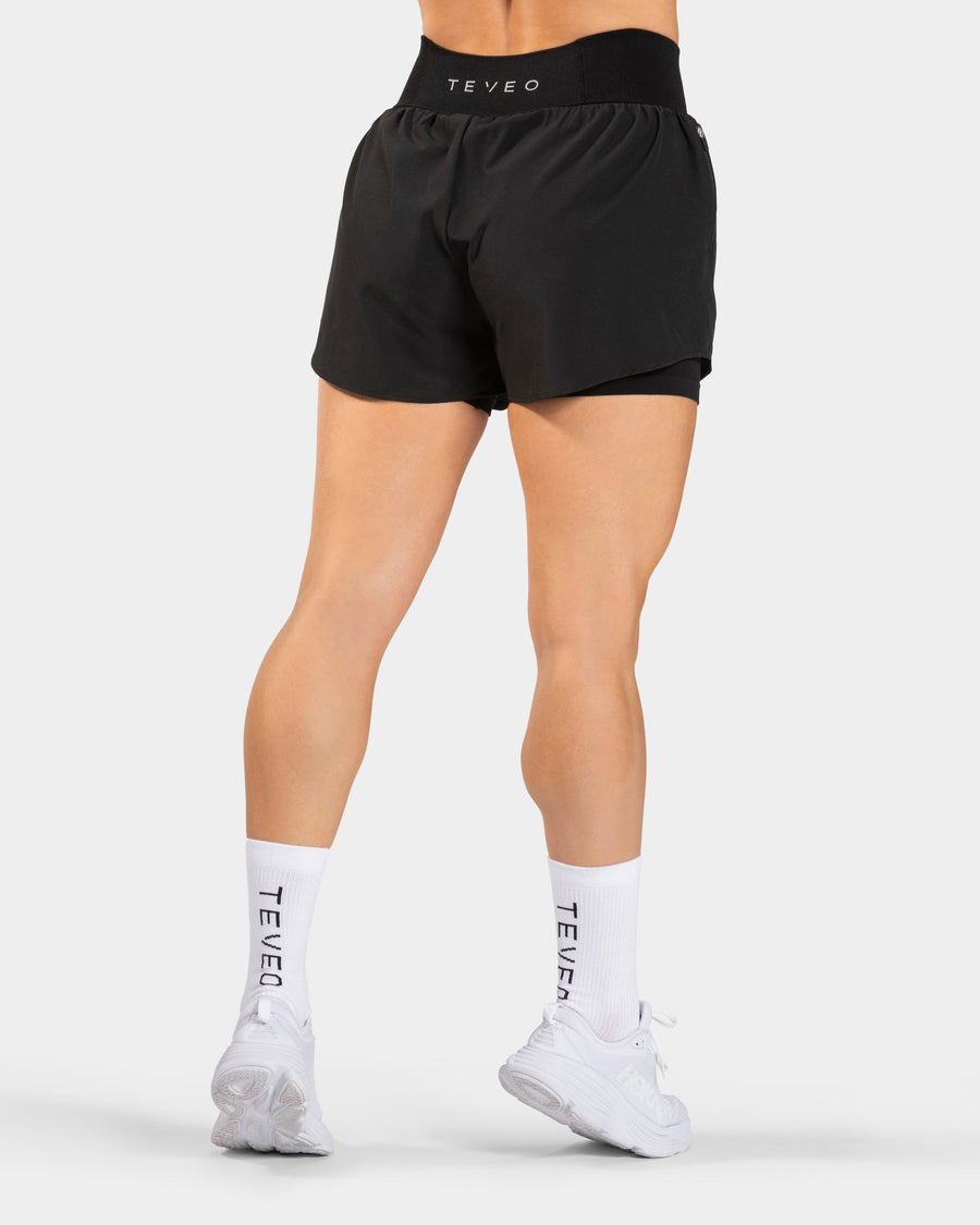 Short 2-en-1 END Running « noir »