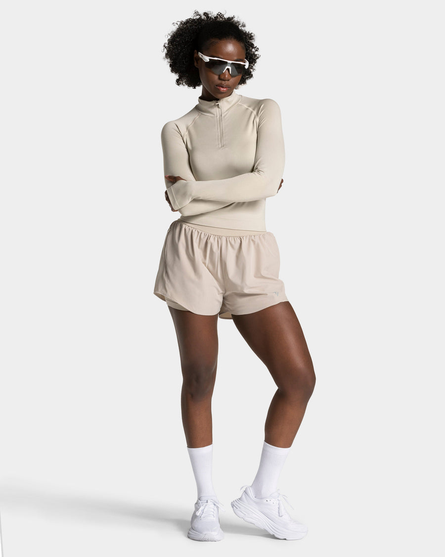 Short 2-en-1 END Running « Latte »