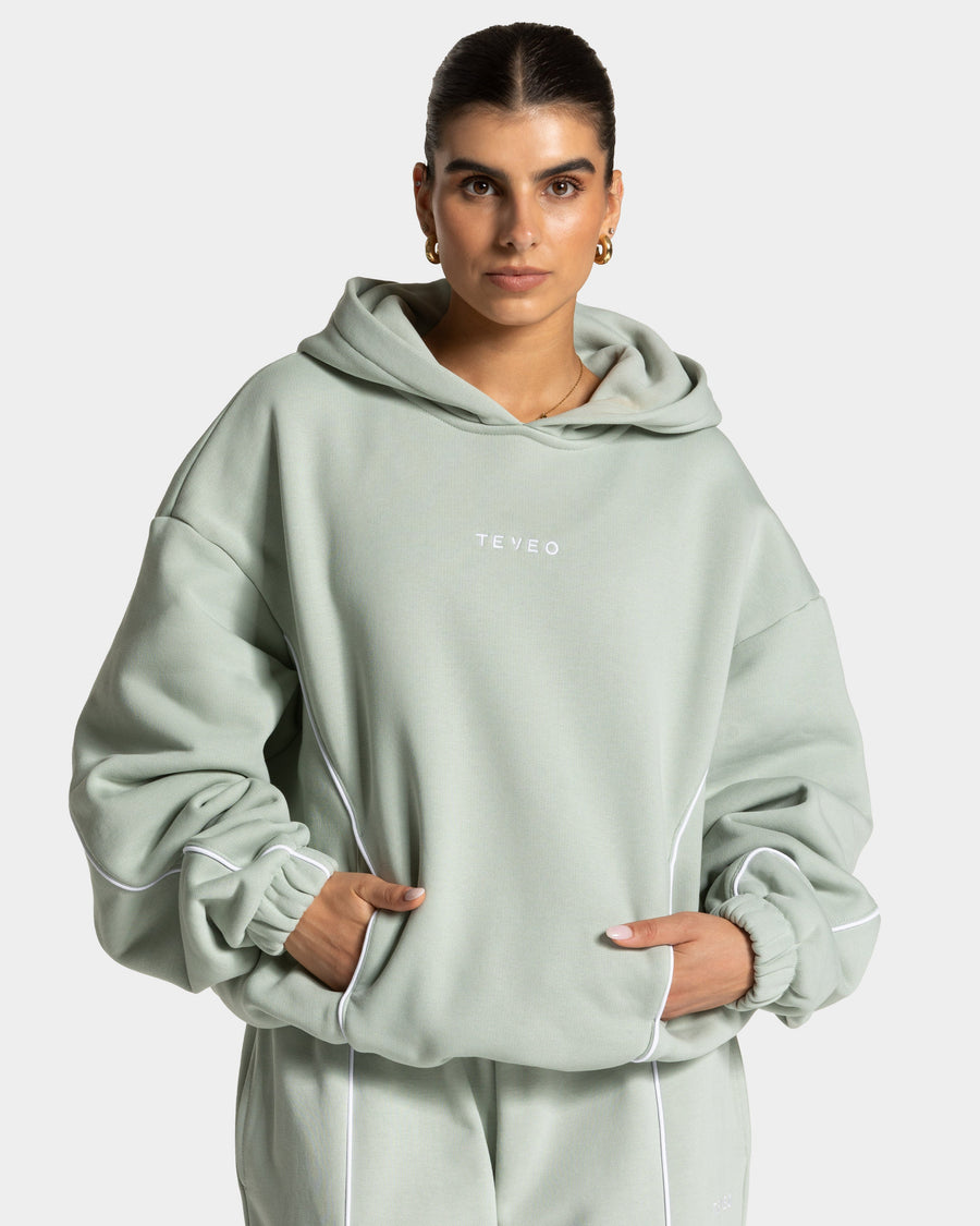 Sweat à capuche Contrastline « pistache »