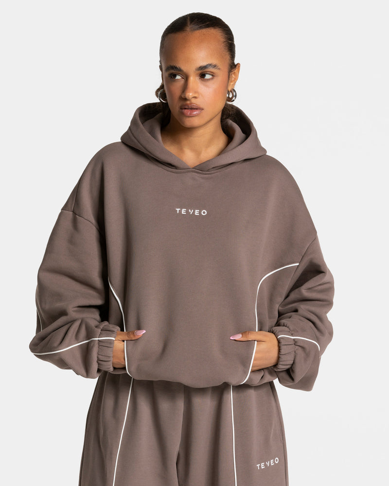 Sweat à capuche Contrastline « moka »