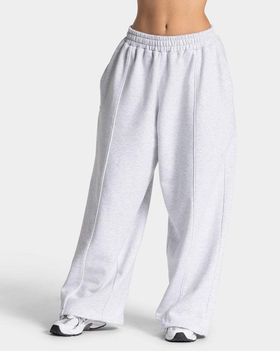 Pantalon de jogging Contrastline Wide Leg « blanc chiné »