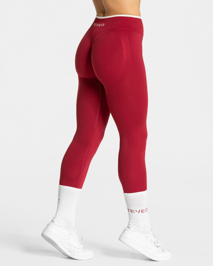 Legging Contrastline Sculpt scrunch « Cherry »