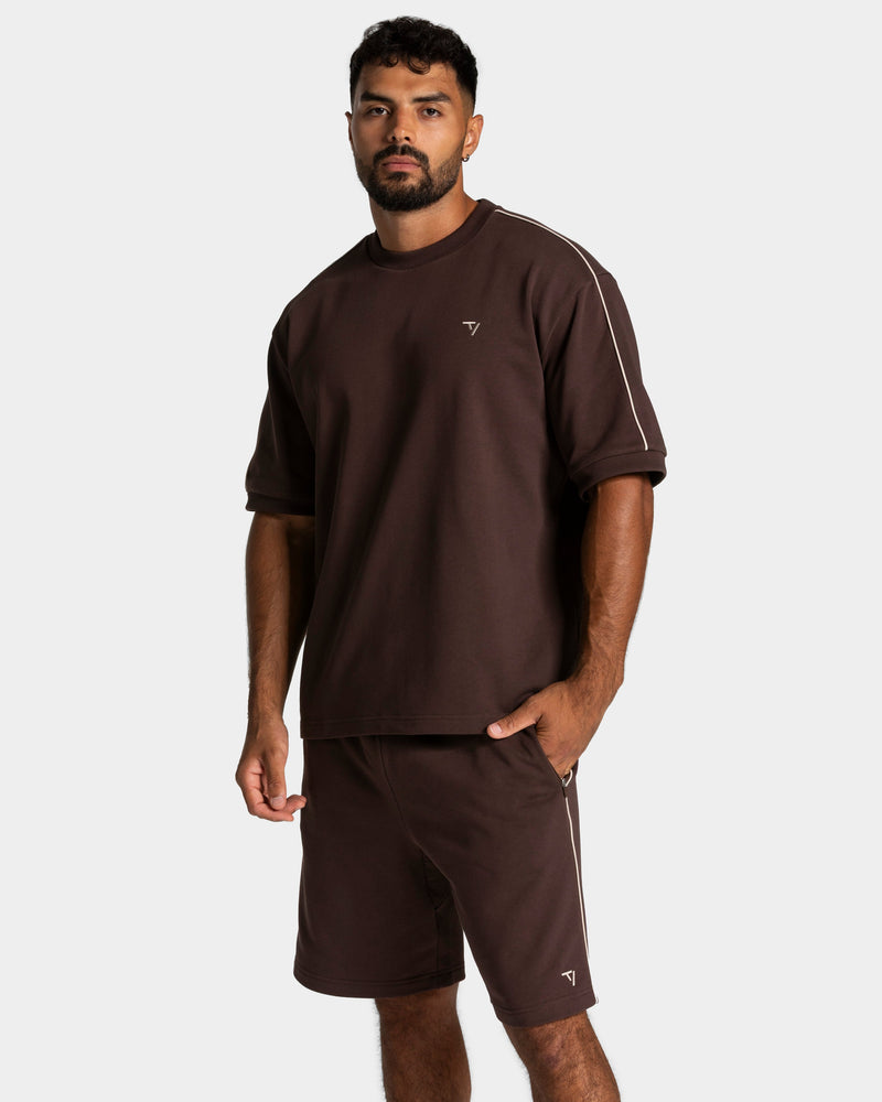 T-shirt oversize Contrastline « Espresso »