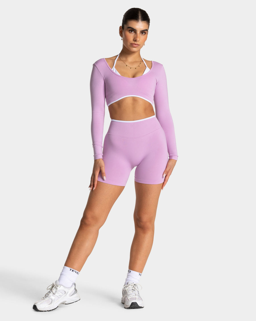 Short Contrastline Sculpt scrunch « orchidée »