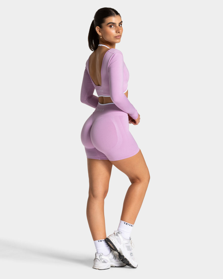 Short Contrastline Sculpt scrunch « orchidée »