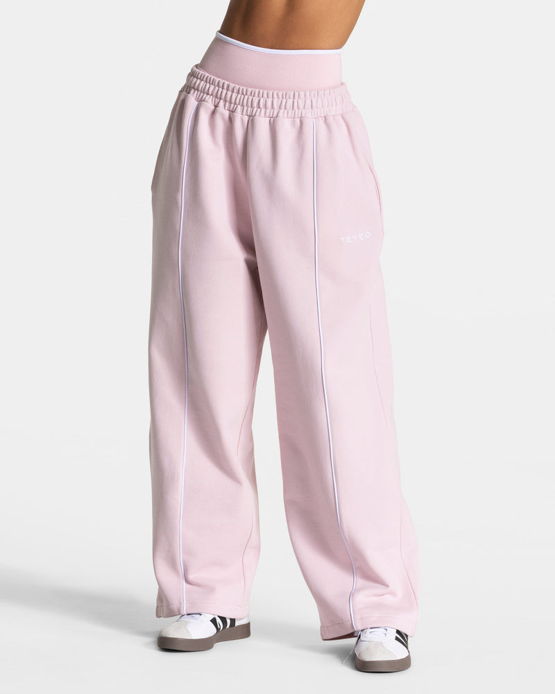 Pantalon de jogging Contrastline Wide Leg « rose »