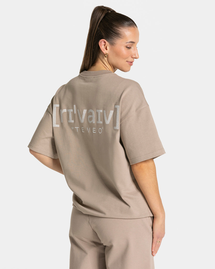 T-shirt oversize RI’VAIV « taupe »