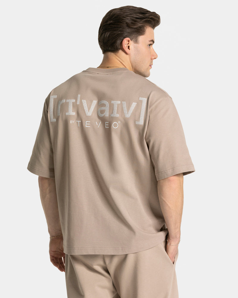 T-shirt oversize RI’VAIV « taupe »