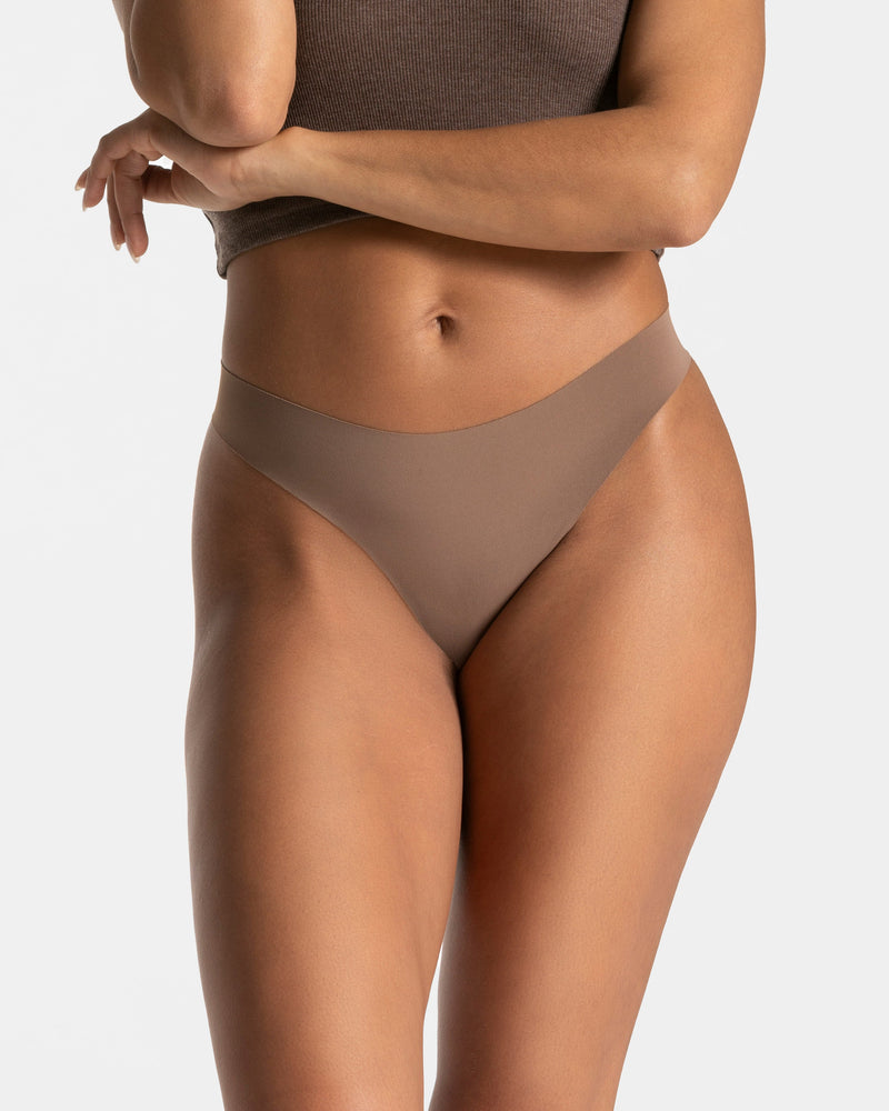 Tanga Seamless Padded (lot de 2) « cacao »