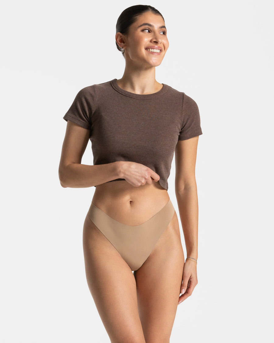 Tanga Seamless Padded (lot de 2) « caramel »