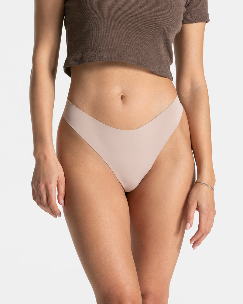 Tanga Seamless Padded (lot de 5) « avoine »
