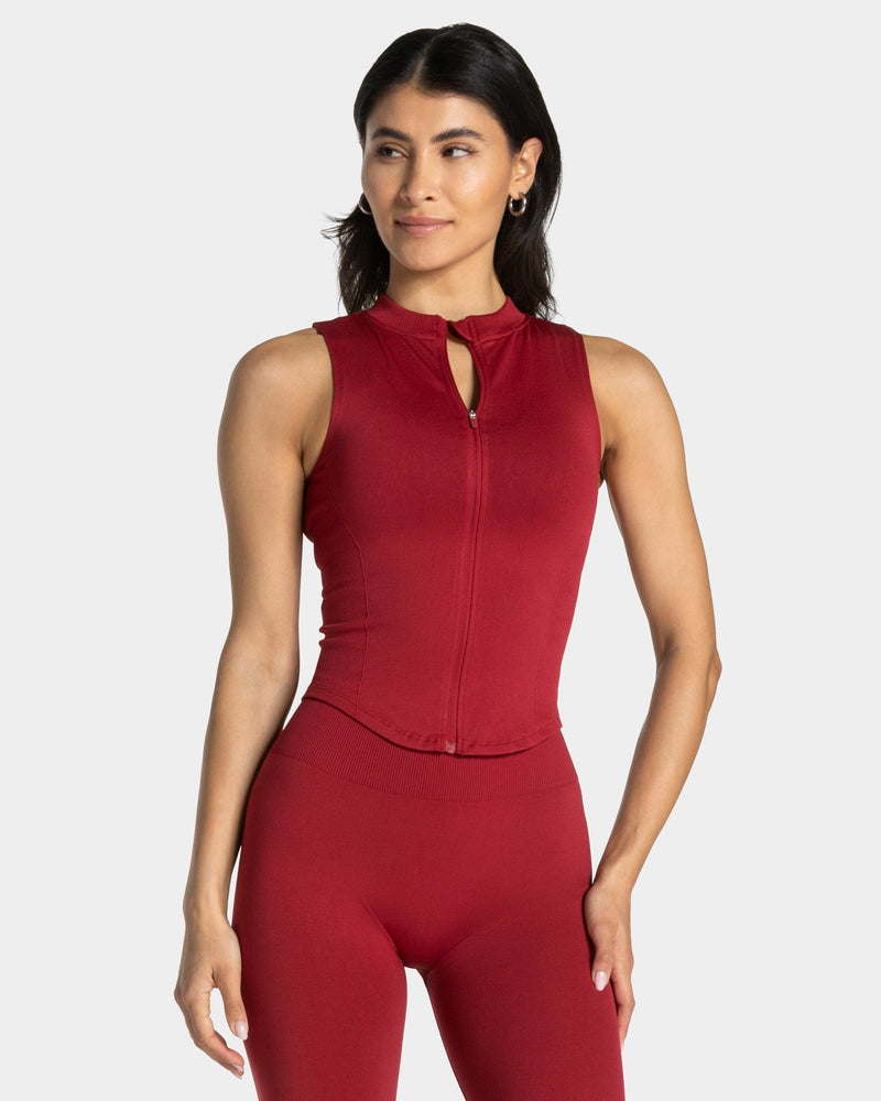 Débardeur zippé Timeless Pro « Cherry »