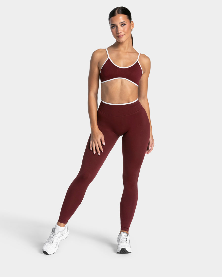 Legging Sculpt Scrunch Contrastline « bordeaux »
