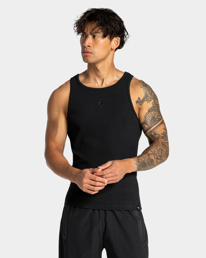 Débardeur côtelé Workout « noir »
