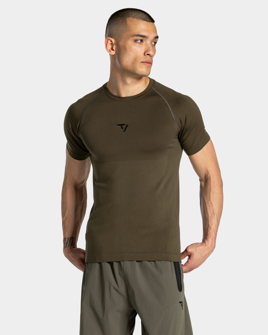 T-shirt Workout sans coutures « Olive »
