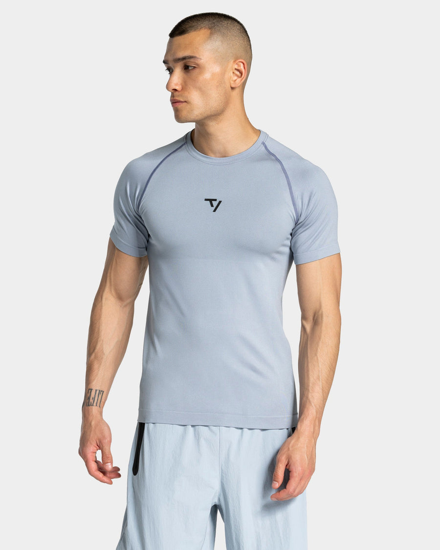 T-shirt Workout sans coutures « bleu acier »