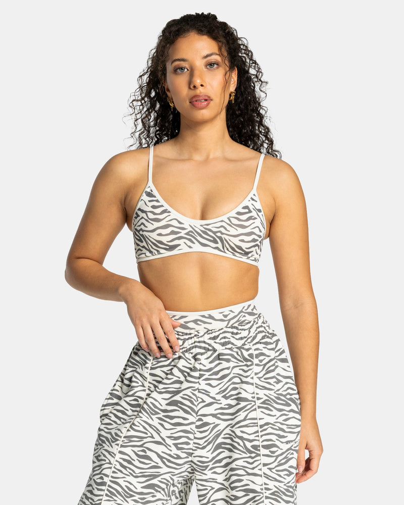 Brassière Contrastline « zèbre blanc cassé »