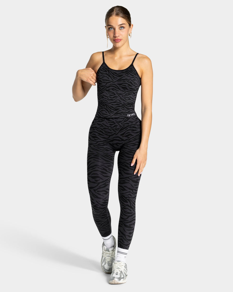 Legging Sculpt Scrunch Contrastline « zèbre noir »